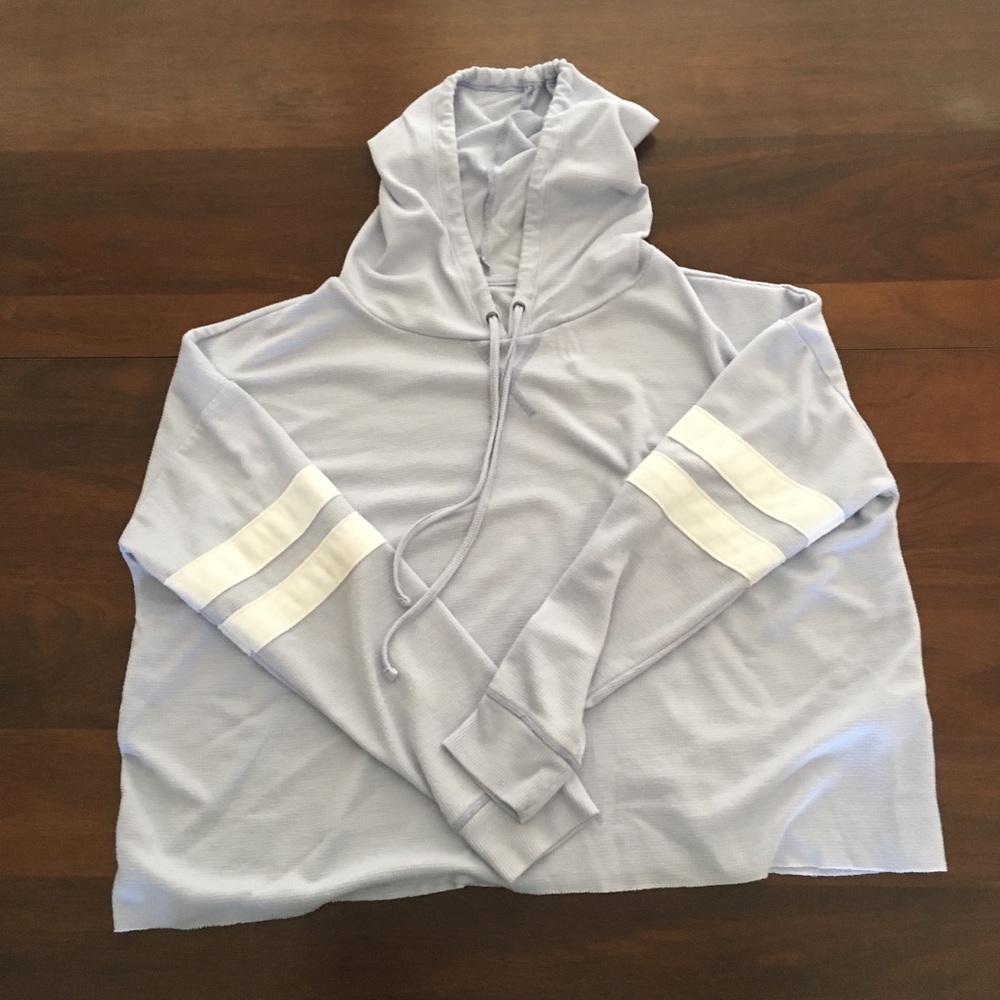 Periwinkle cropped hoodie